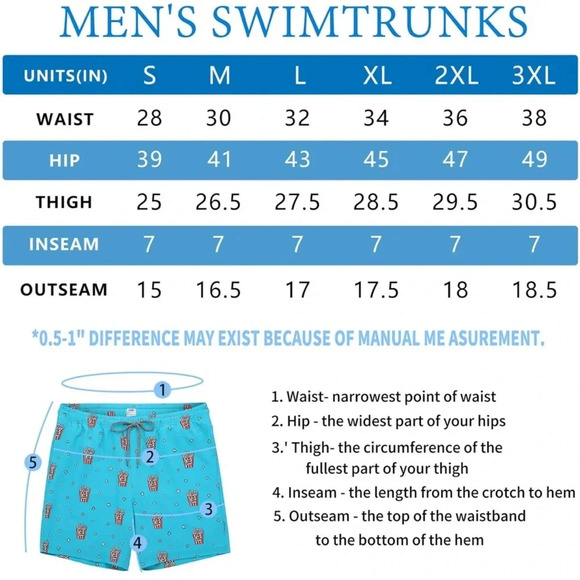 Biwisy Mens Swim Trunks Quick Dry Swim Shorts Mesh Lining Sz M NWT #001 - Picture 6 of 6